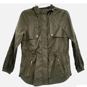 Cavalini Original Olive Green Hooded Utility Anorak Large Jacket